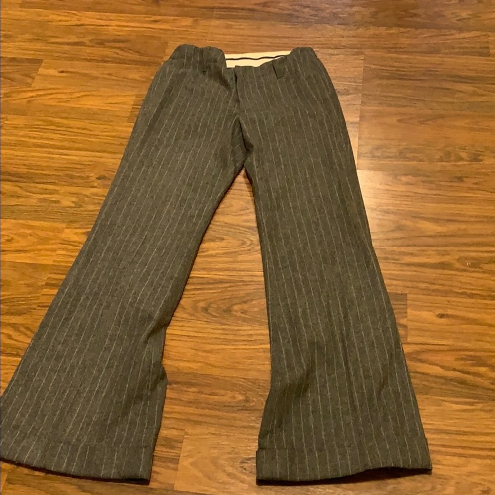 Pinstripe wool pants